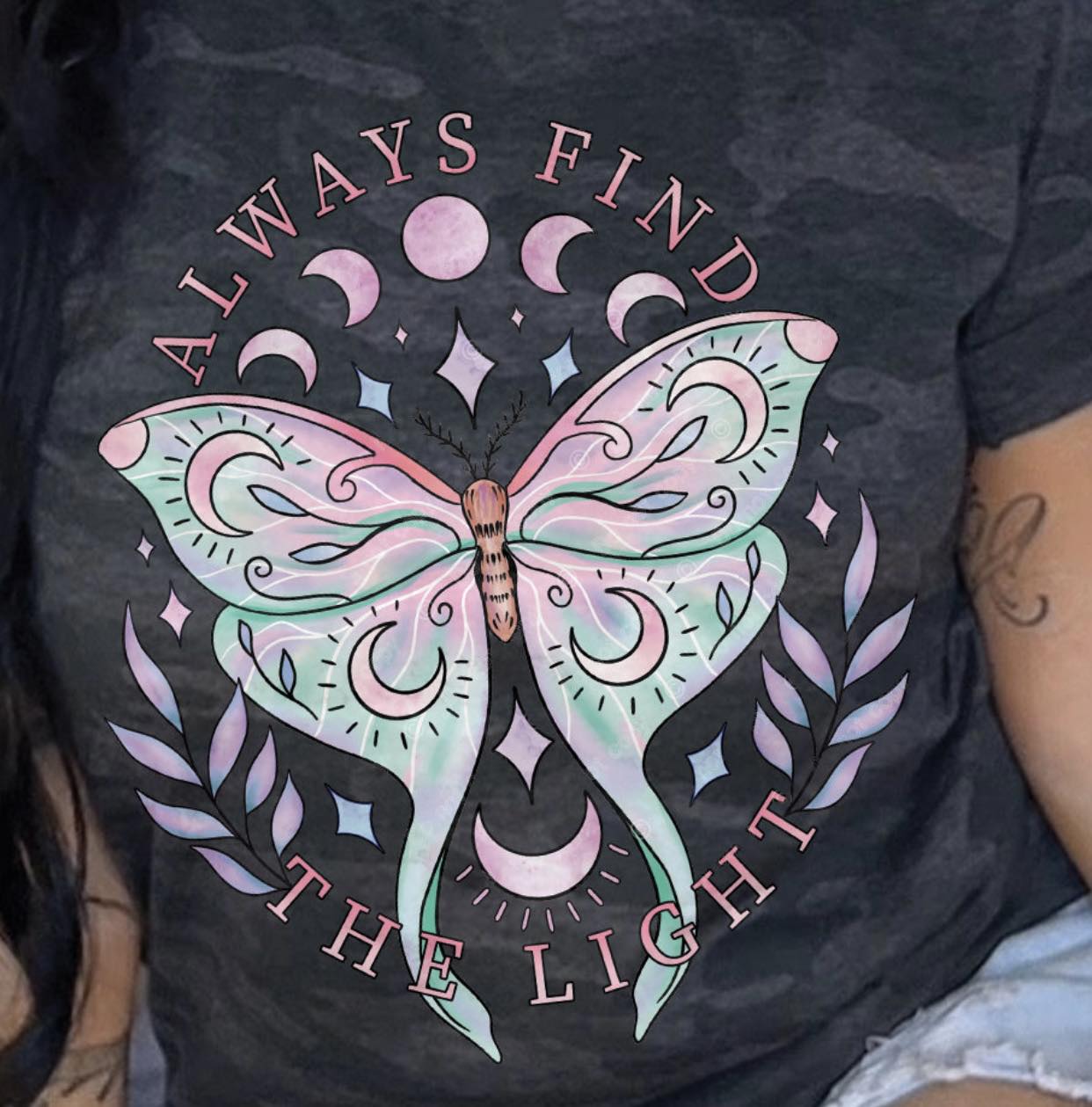 Always Find The Light Camo Tee