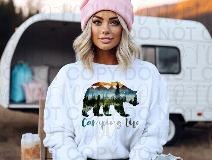 Camping LIfe Bear Crewneck