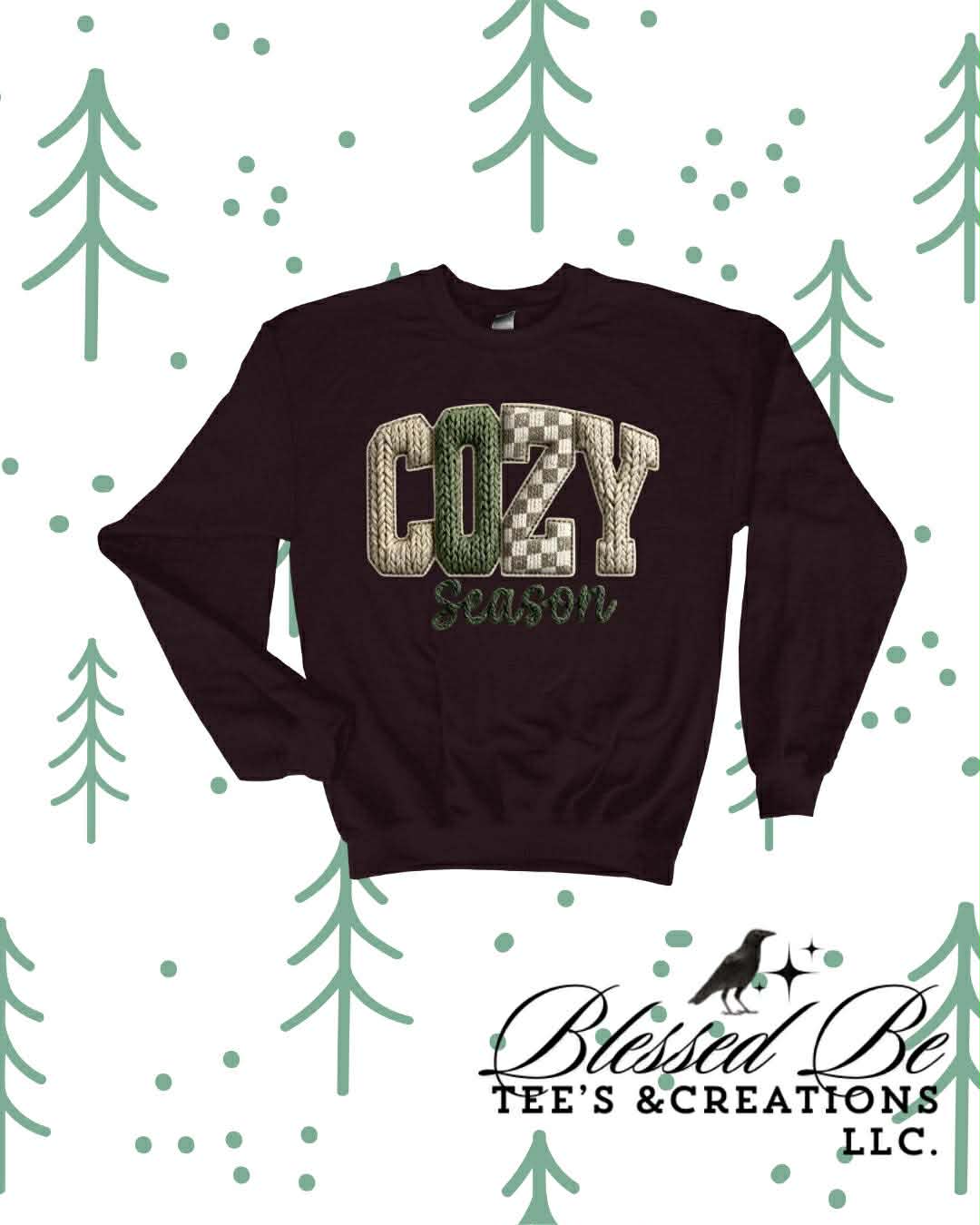 Cozy Season Black Crewneck