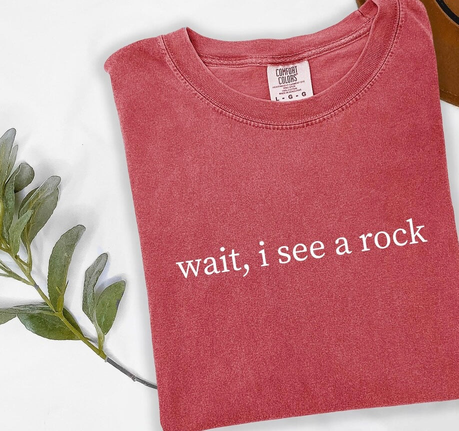 wait, I see a rock.