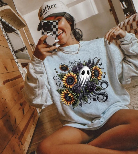 Ghost Sunflowers & Black Roses