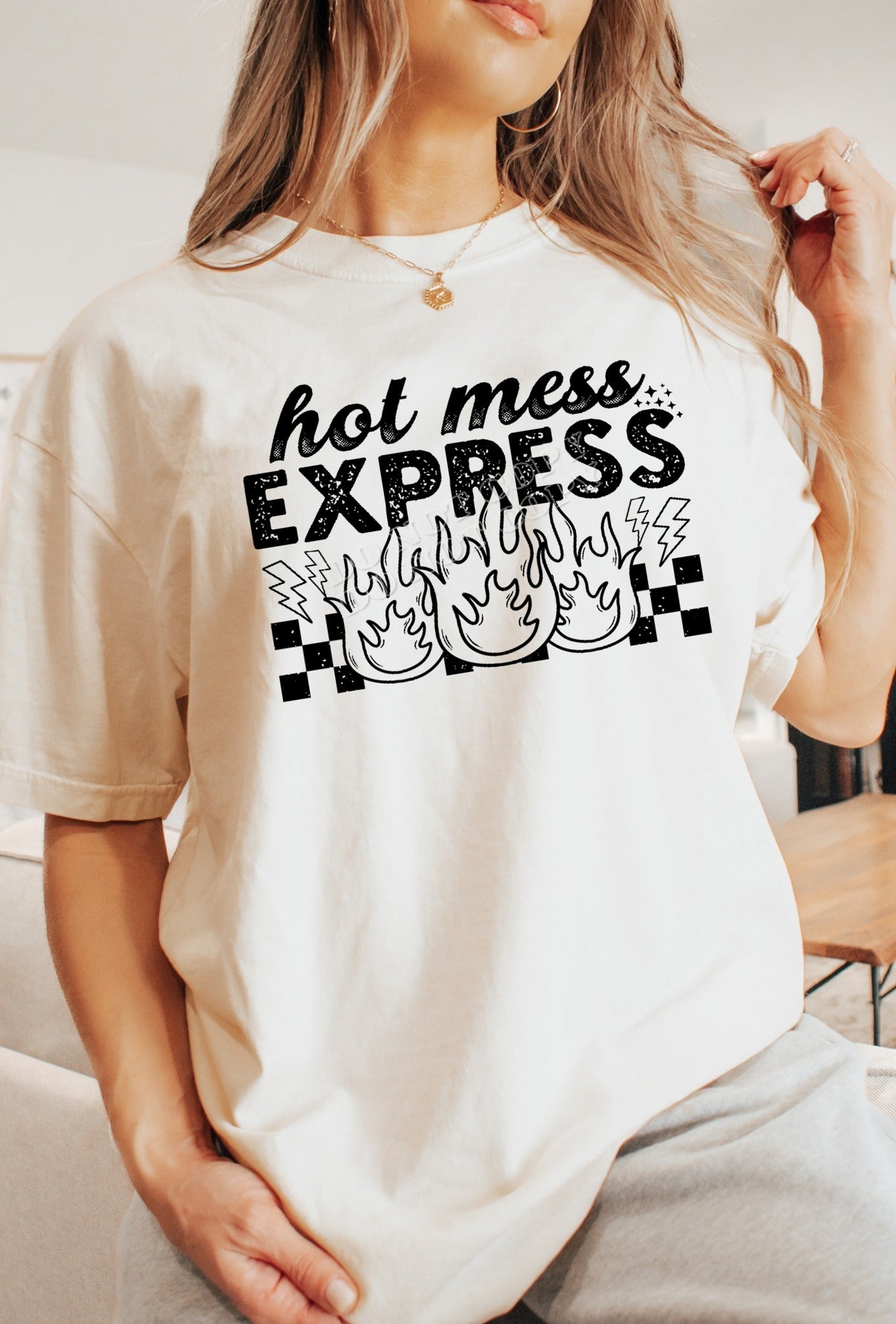 Hot Mess Express Ivory Tee