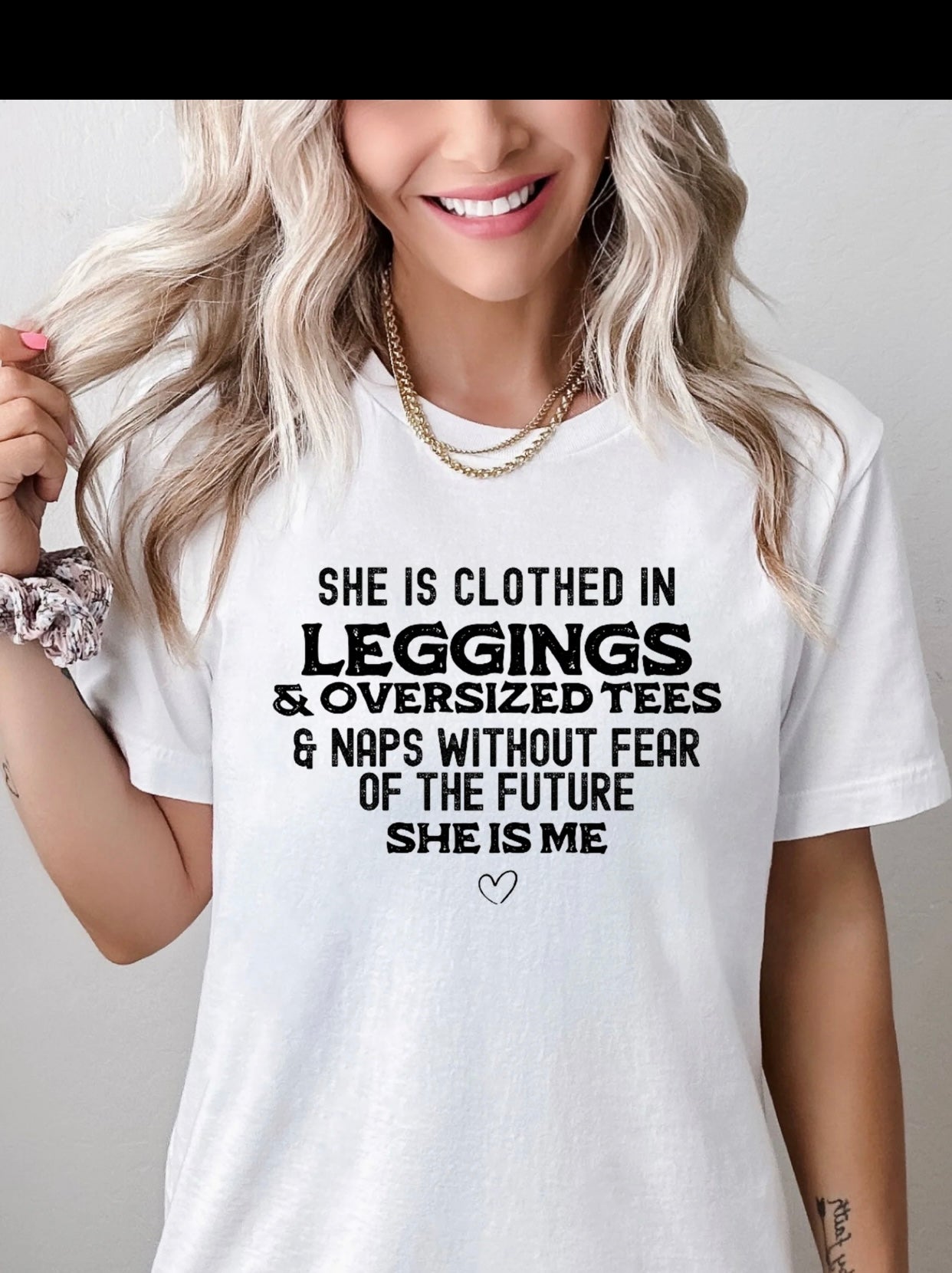 She is clothed