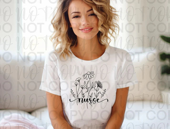 Nurse black floral