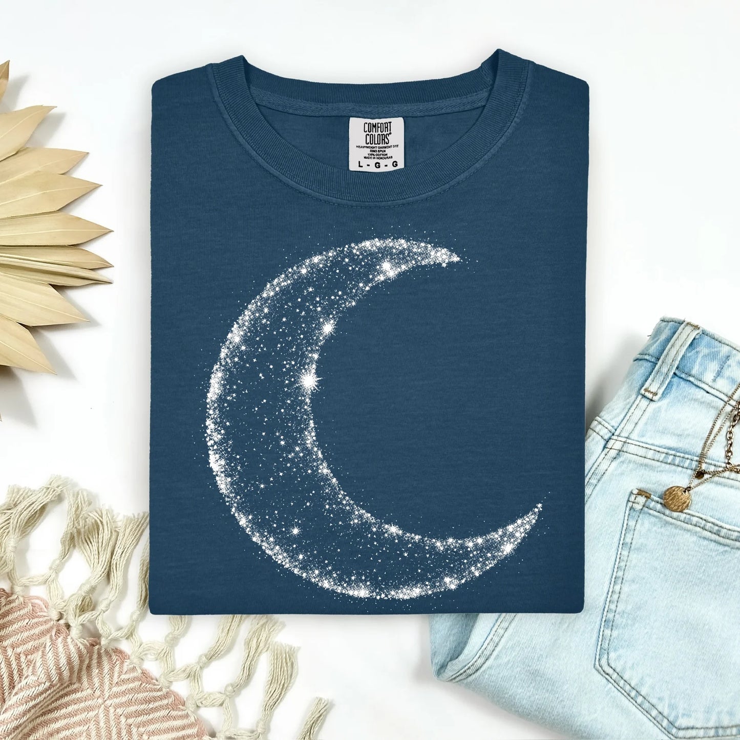Halftone Crescent Moon Tee