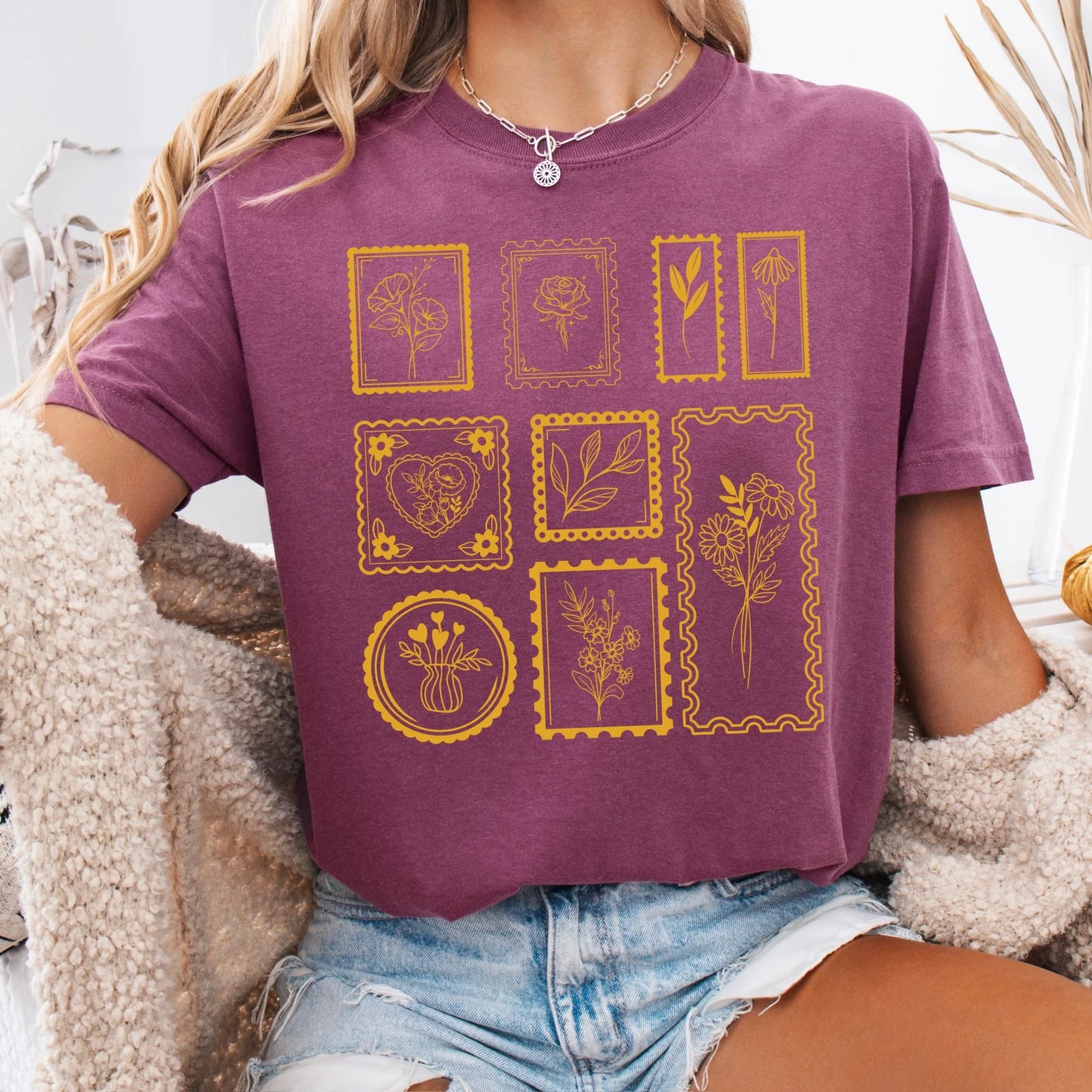 Floral Stamps Tee
