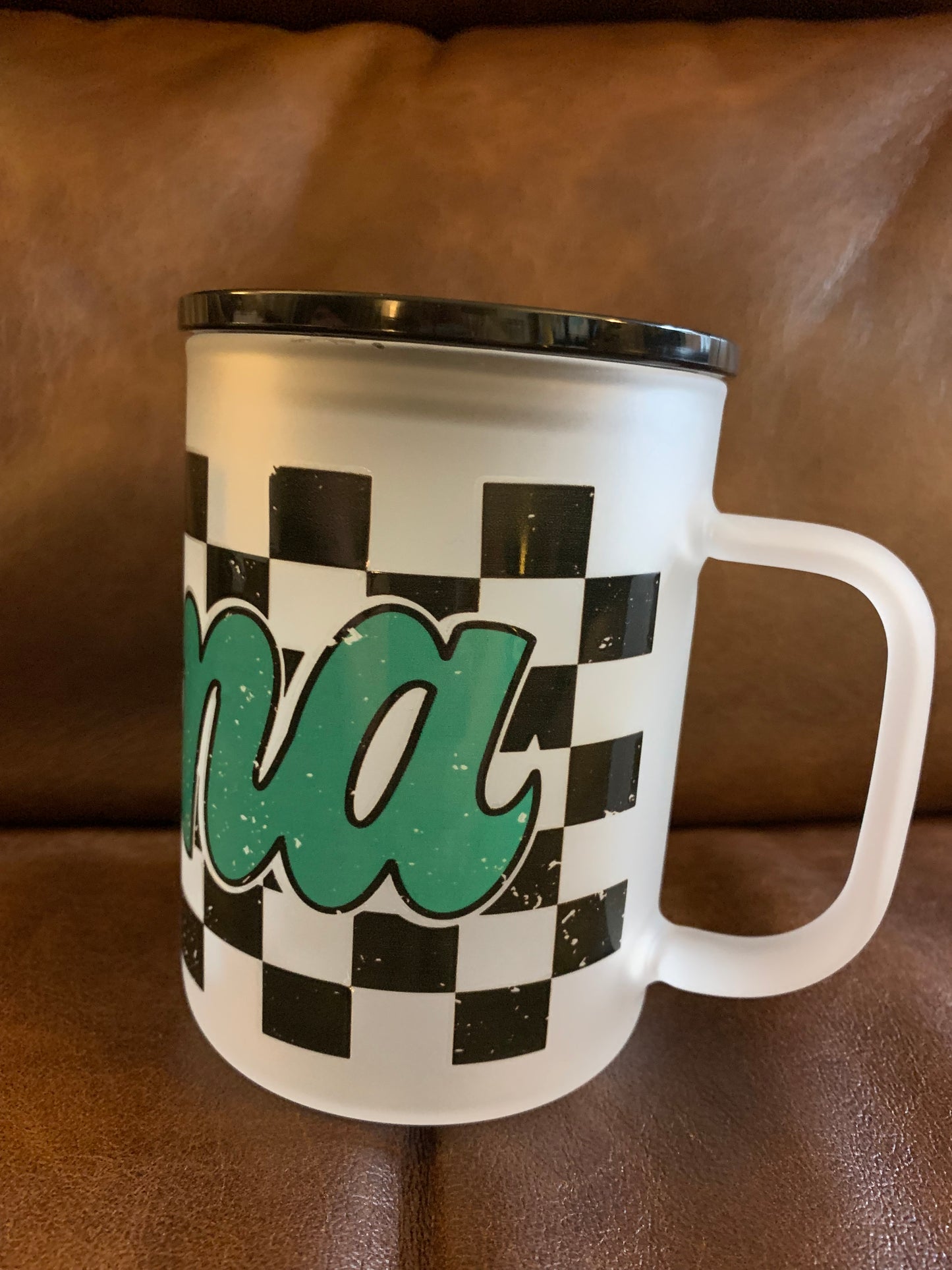 17 oz. Frosted glass mug