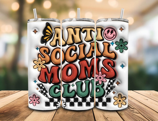 Anti Social 3D 20 oz Sublimated Tumbler