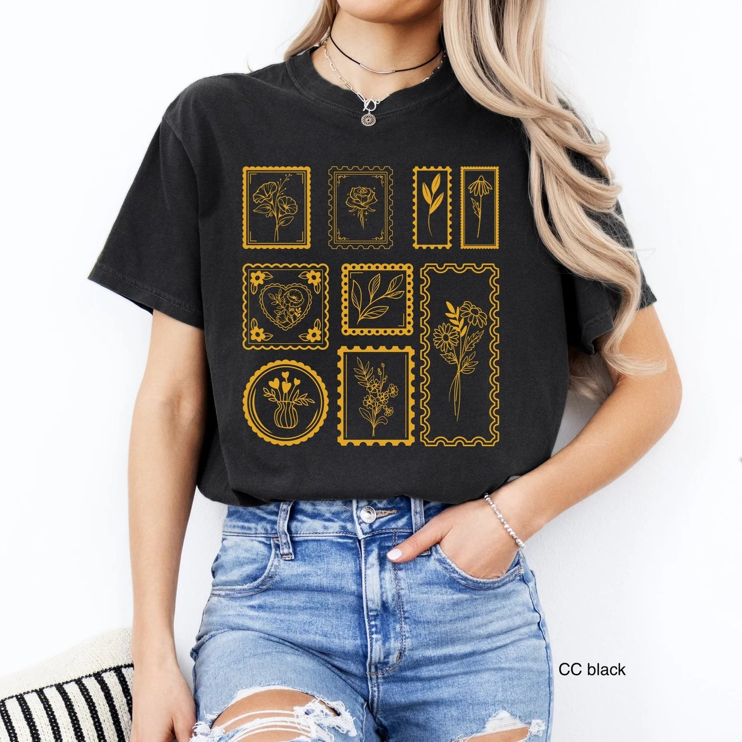 Floral Stamps Tee