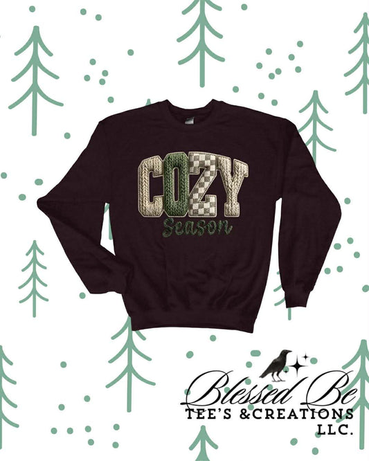 Cozy Season Black Crewneck