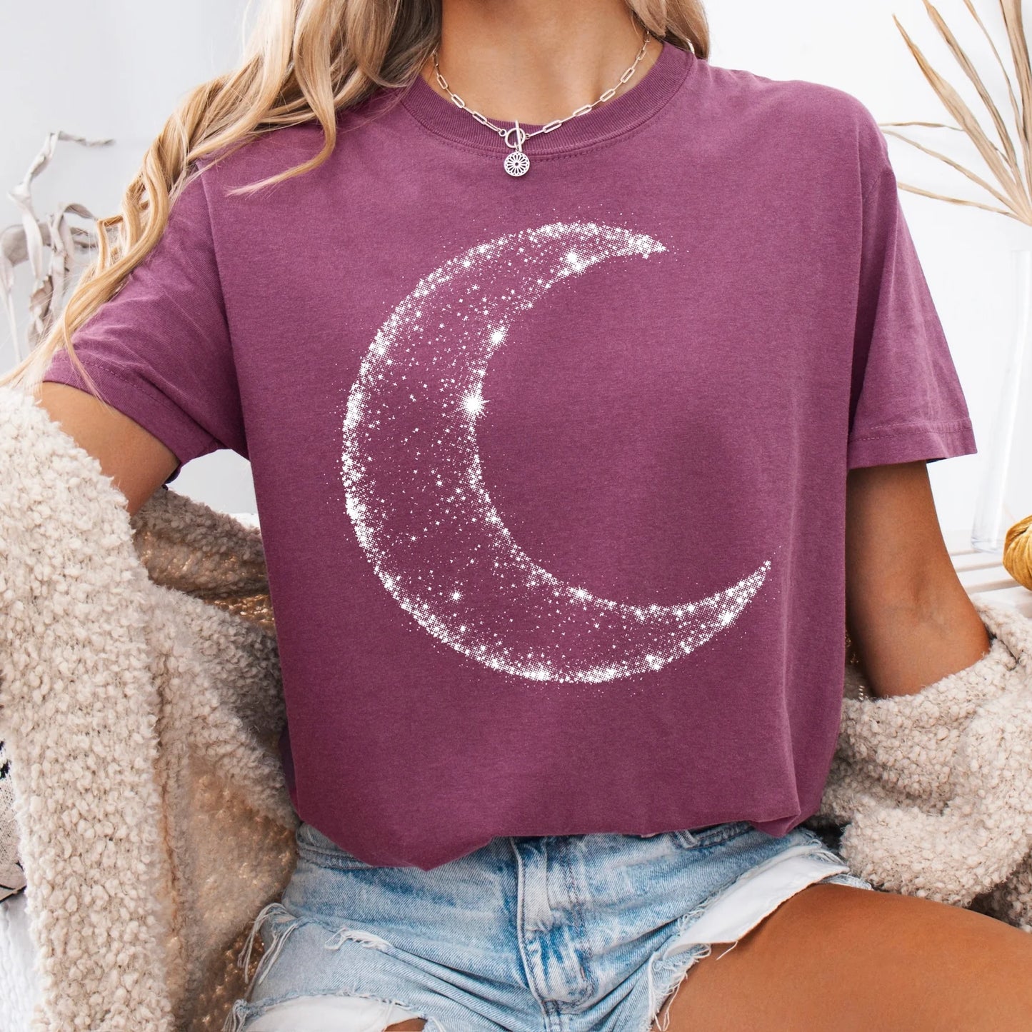 Halftone Crescent Moon Tee
