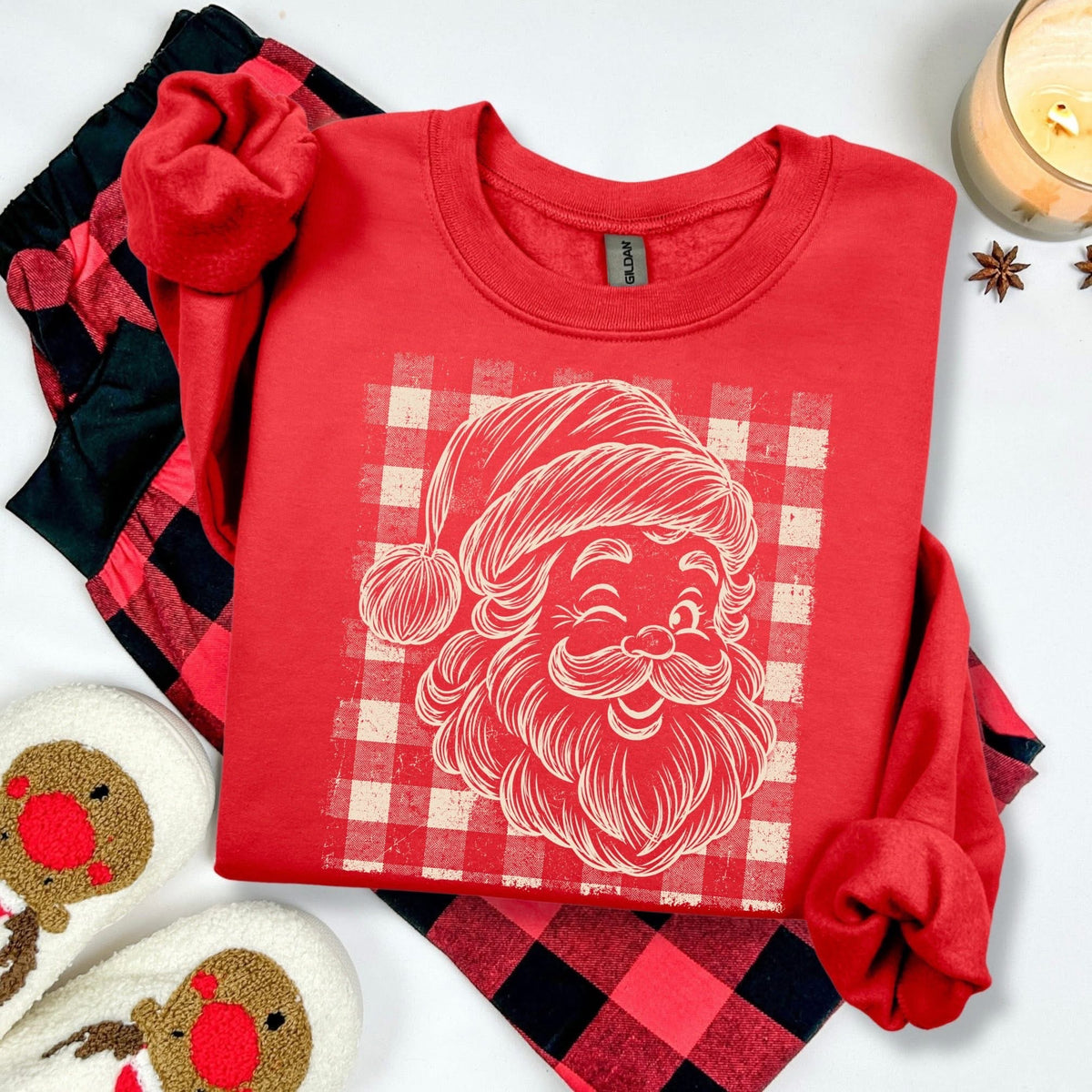 Checkered Santa