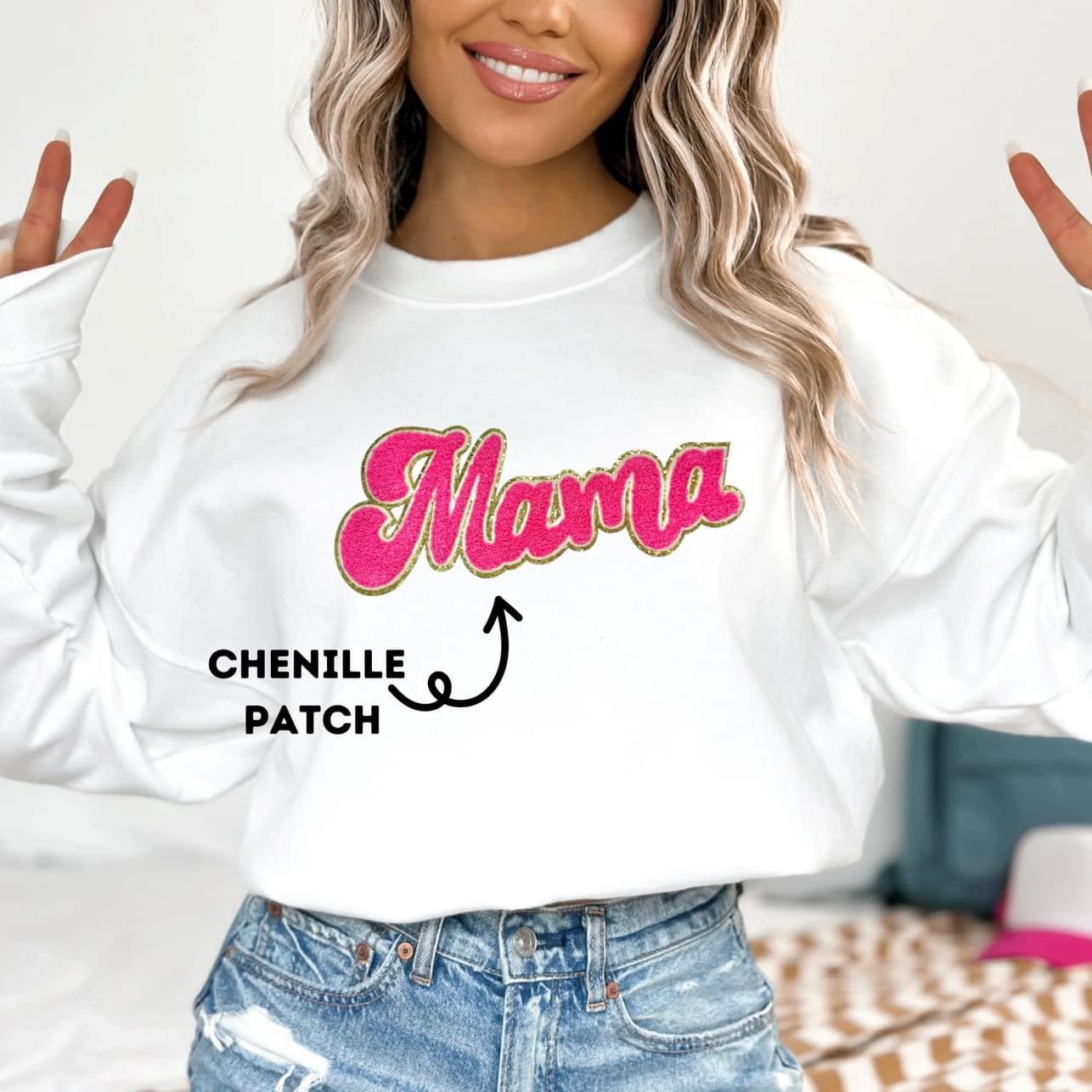 Chenille Mama Crewneck