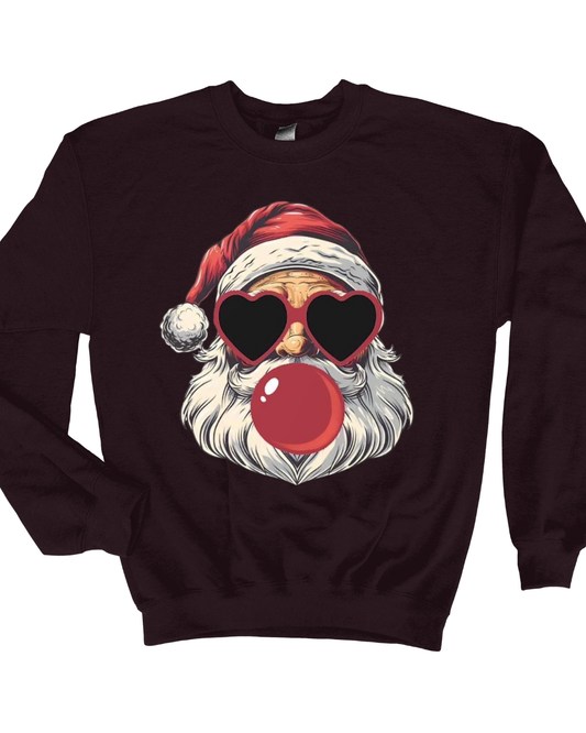 Red Santa Bubblegum Crewneck